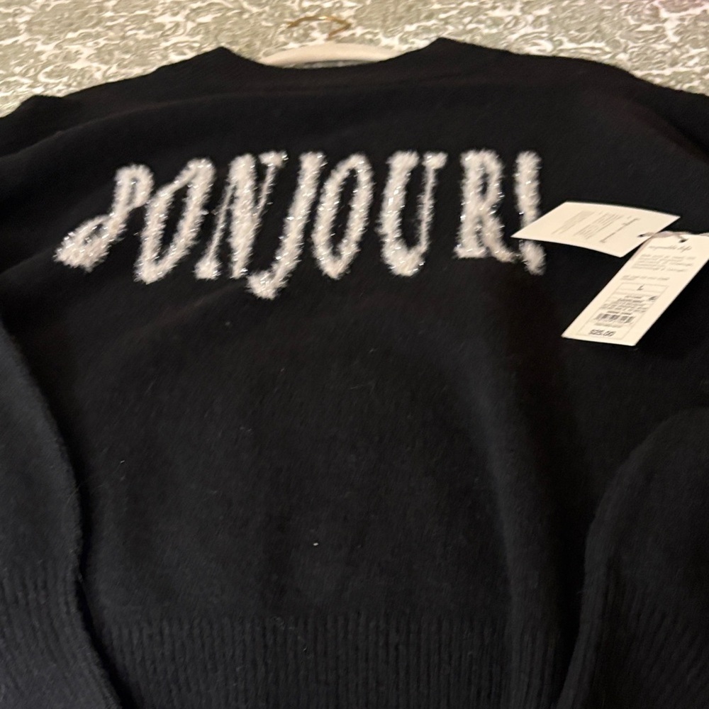 A New Day Elegant Black Knit Top
